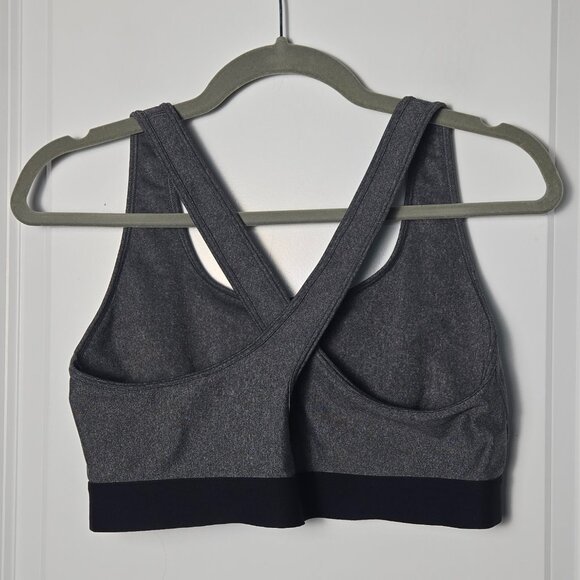 Under Armour Crossback Mid Sports Bra - XL Grey/Black - Picture 2 of 4